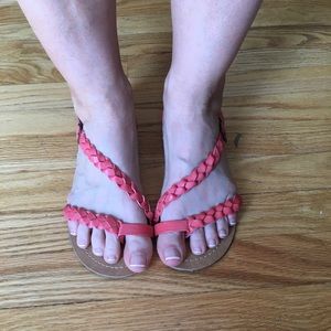 Coral sandals